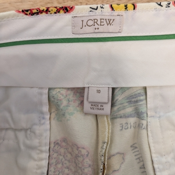 J. Crew Tropical Hawaiian Print Chino Shorts Hula Island Beach - Picture 11 of 12